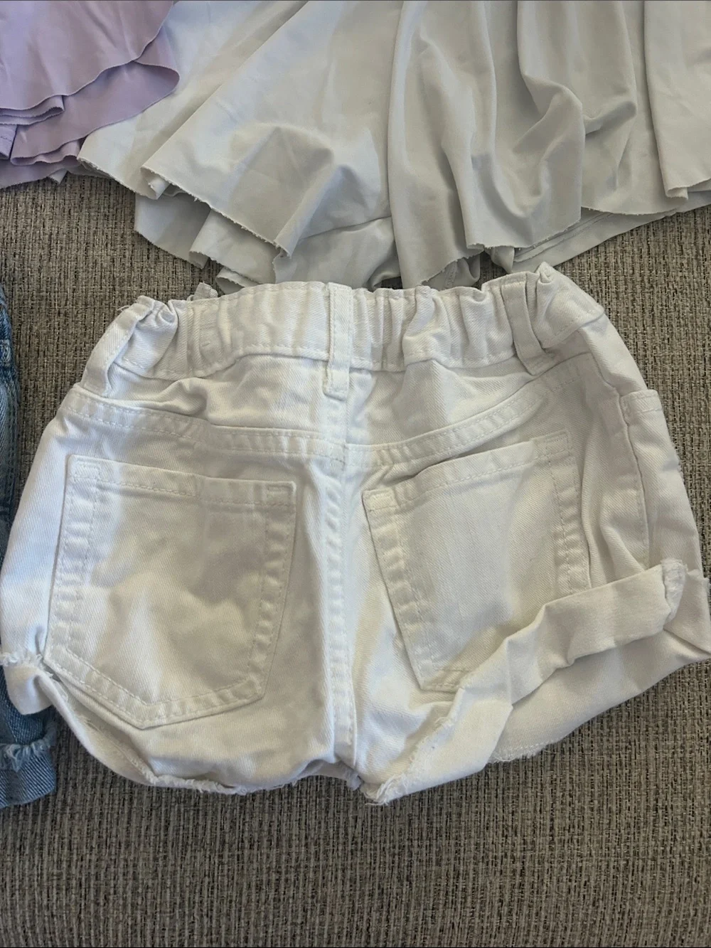 Lot of 6 pairs of Girls Shorts- size 5 - denim and sports